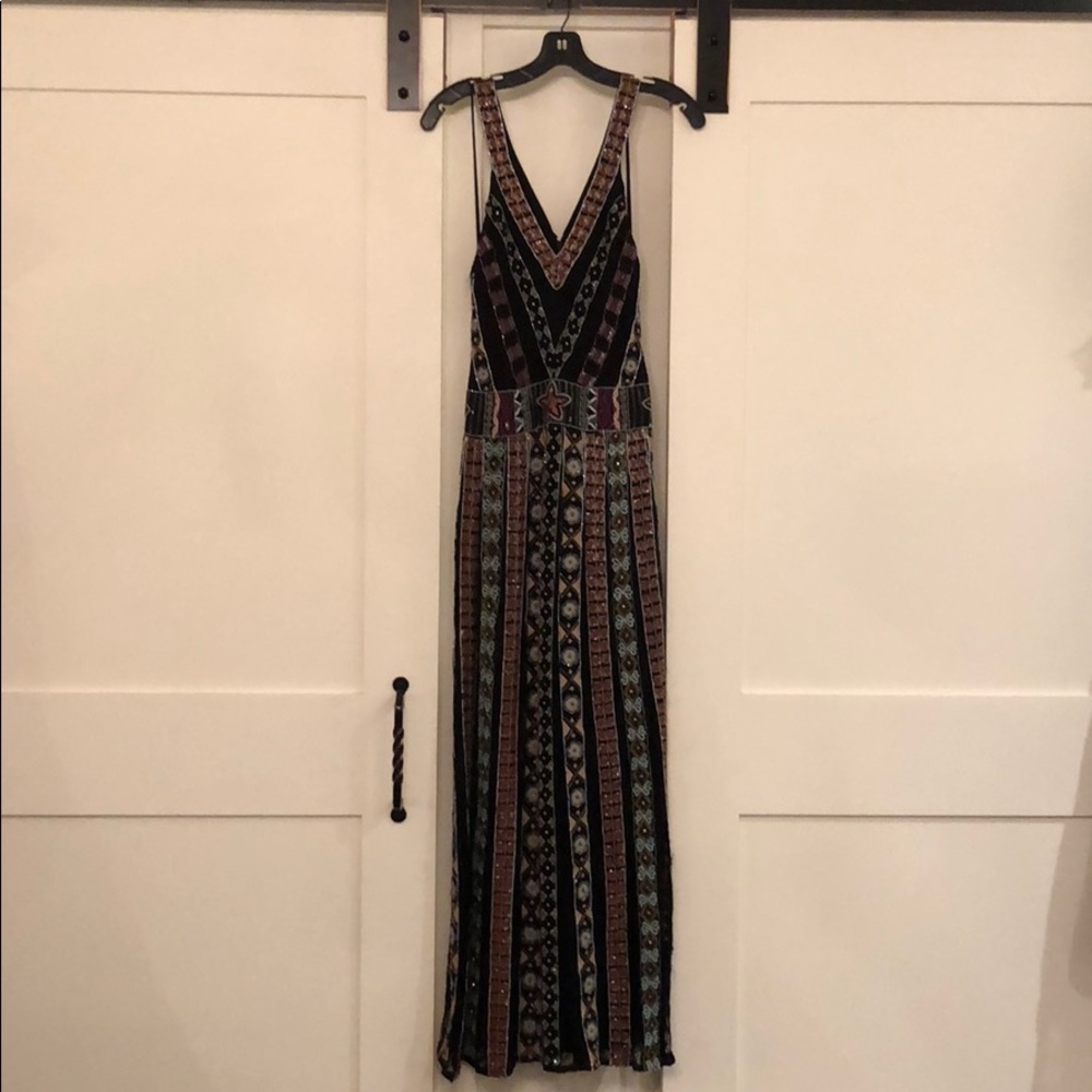 Ersa sleeveless floral silk gown